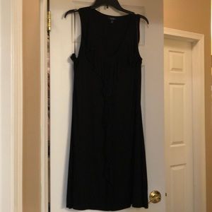 Black ruffled shift dress size xl